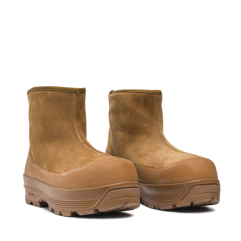 Badia Shearling Cognac Suede M